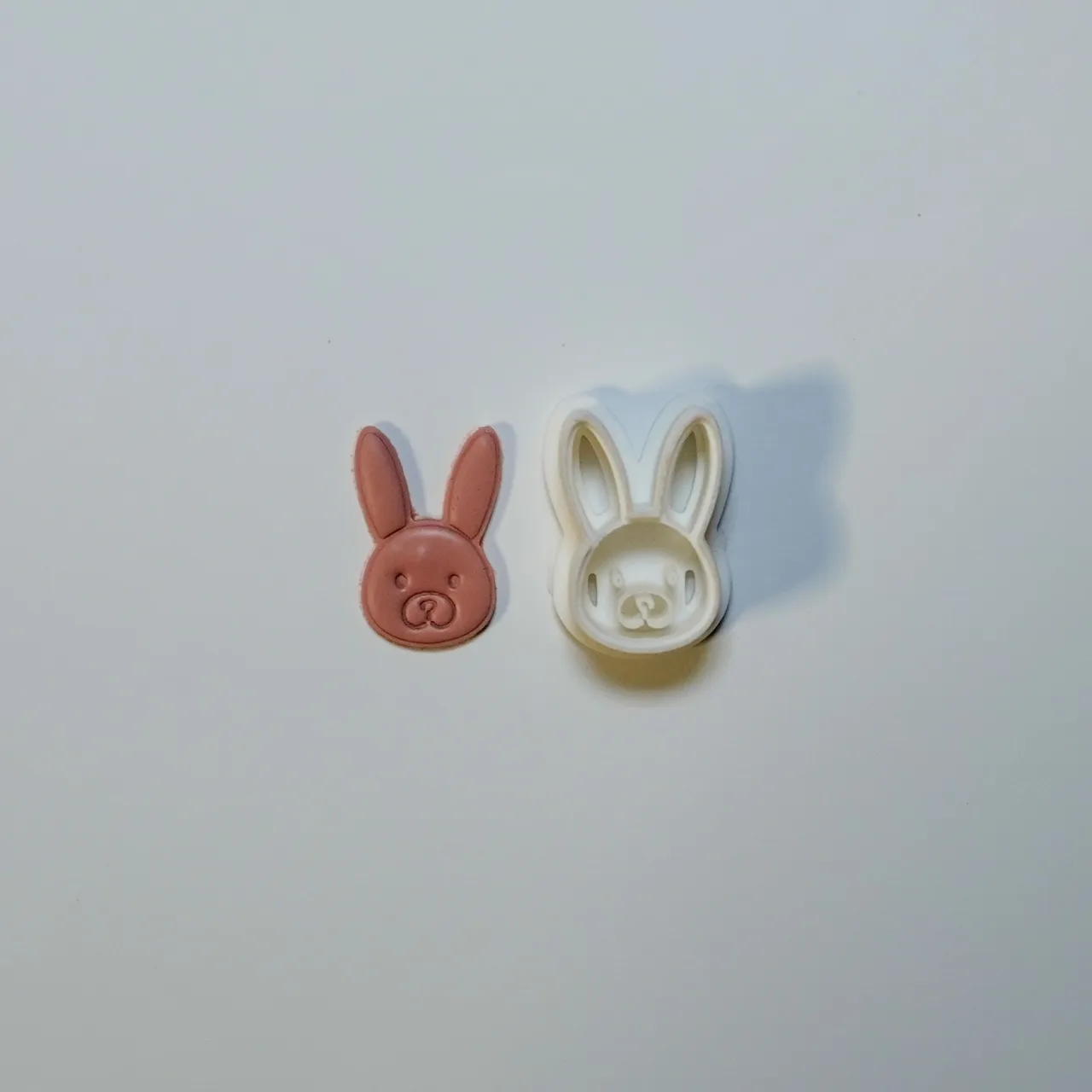 Bunny Head Polymer Clay Cutter Earrings Necklace view 2