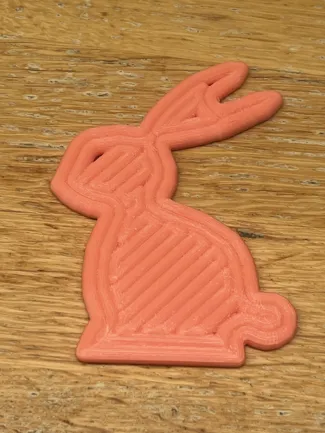 First layer Easter bunny rabbit coaster