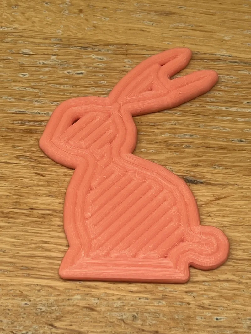 First layer Easter bunny rabbit coaster