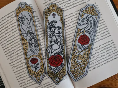 3 Sant Jordi Bookmarks.