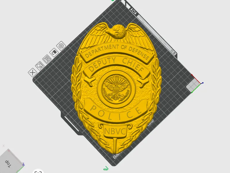 Navy DOD Deputy Chief of Police Badge for wall 