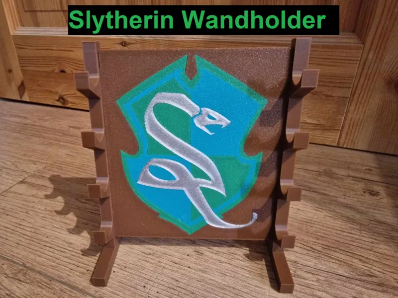 Slytherin Wand Holder for 4 Wands