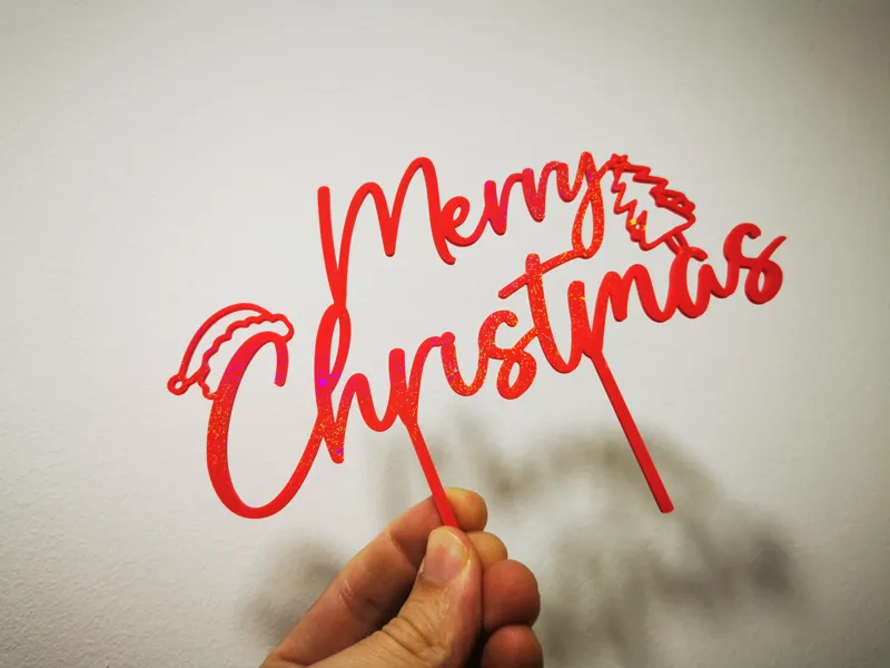 Merry Christmas cake topper