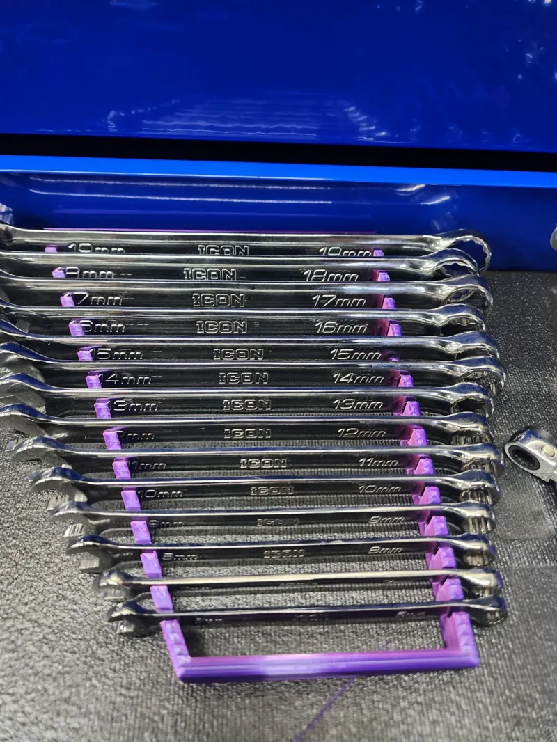 Harbor Freight 14 Icon Wrench Set Organizer Right Angle
