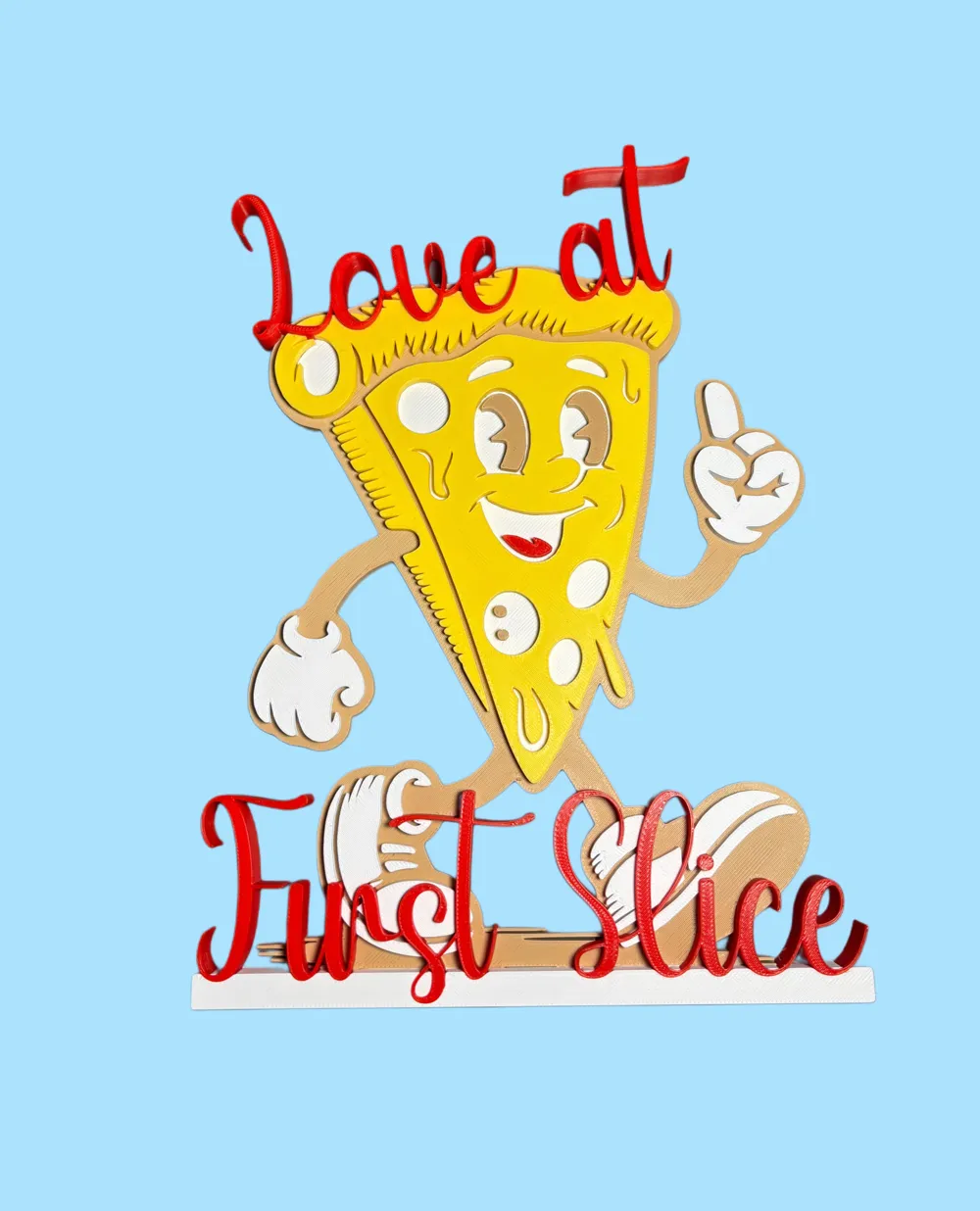 Slice Sign In Pizza slice sign - Love at first slice Pizza oven - Free 3D Print Model ...