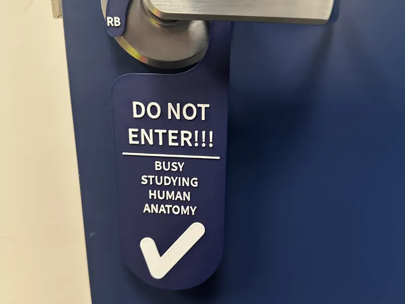 College Dorm Room Door Hanger Sign