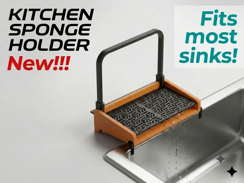 Kitchen sponge holder (Removable sliding tray)