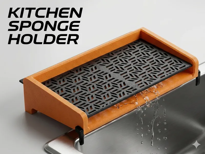 Kitchen sponge holder (Removable sliding tray)