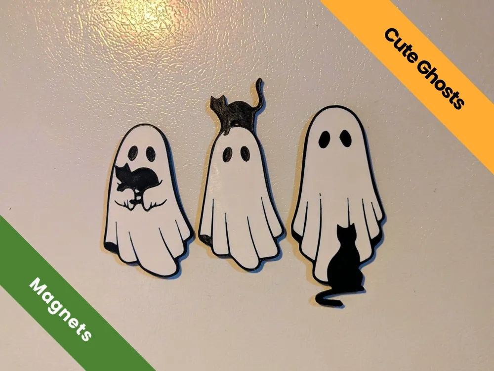 Ghost Magnets Cute Ghosts Magnets by DankGraphics by DankGraphics3D MakerWorld ...