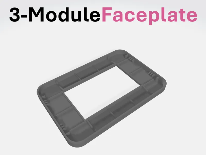 Placca 3 Moduli - 3 Modules Faceplate