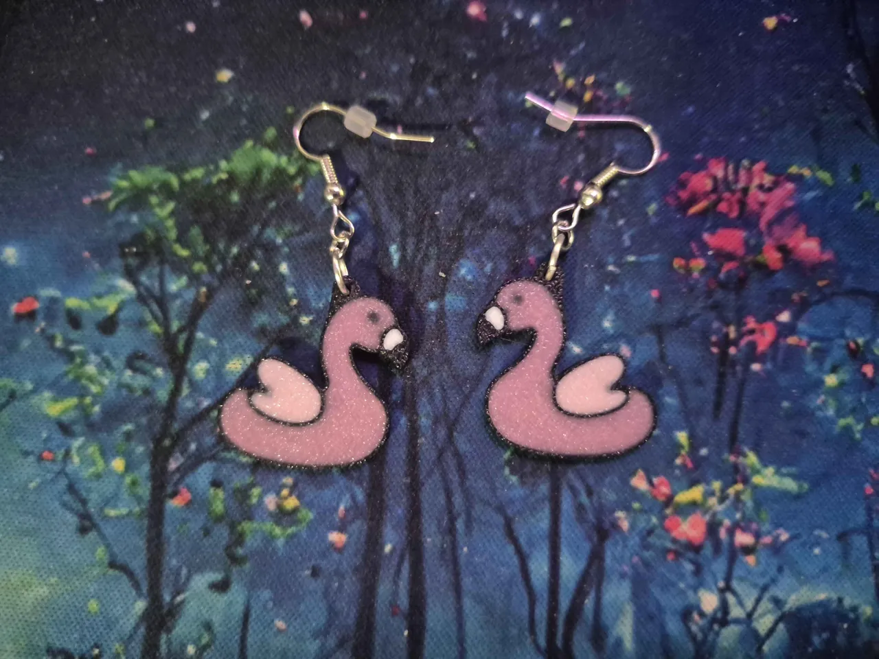 Flamingo Earrings view 2
