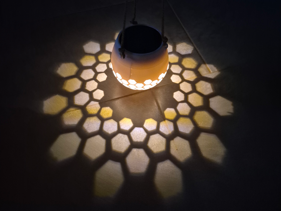 Solar o. LED Windlicht & Lampe Hanging Honeycomb