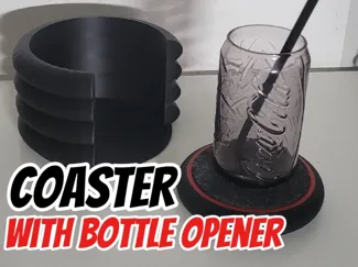 Coaster w. Bottle Opener