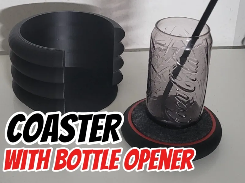 Coaster w. Bottle Opener