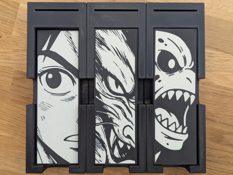 Dual sided Flat Bookmarks - B&W manga serie 00