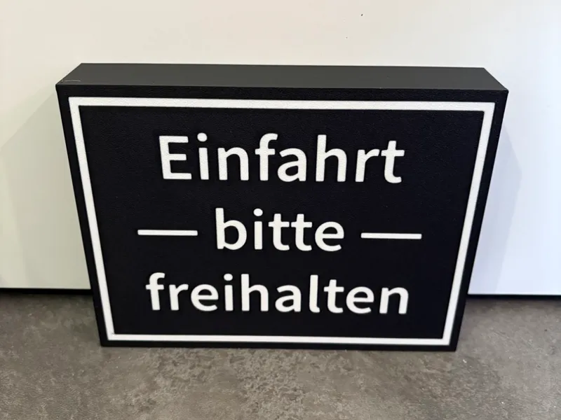 Einfahrt bitte freihalten Schild