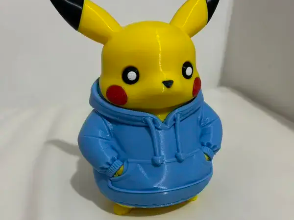 宝可梦 Pikachu 皮卡丘 穿卫衣 - 拆件打印，No AMS