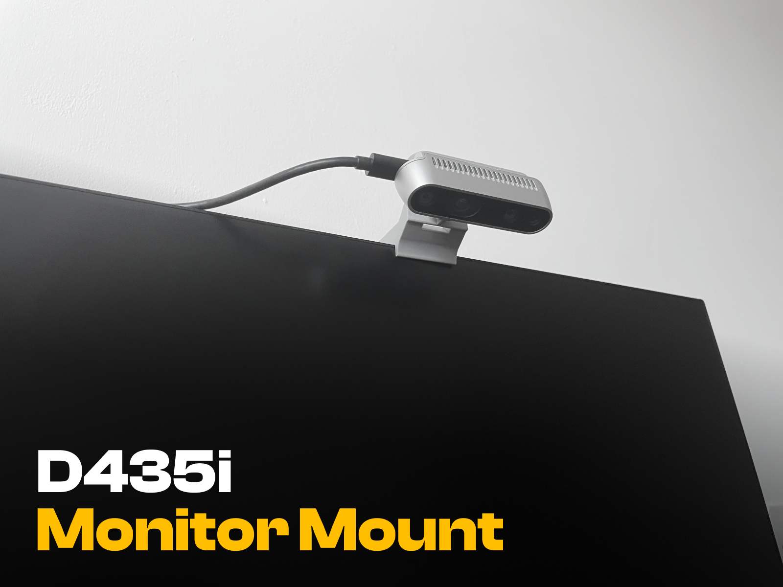 RealSense D435 / D435i Over-Monitor Top-Down Mount