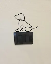 Art mural chien en ligne épurée — photo 5