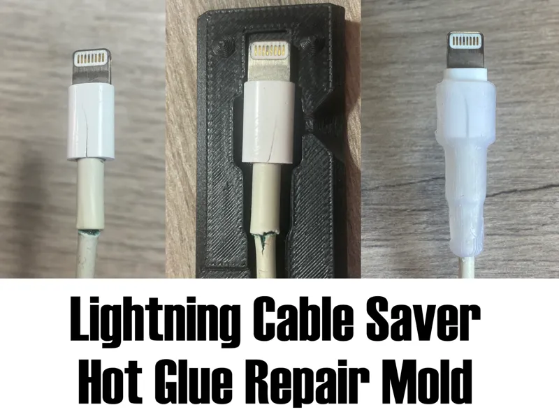 Lightning Cable Saver – Hot Glue Repair Mold