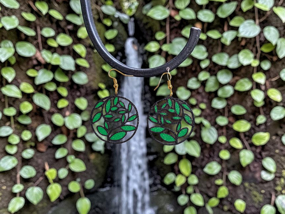 Vegetation earrings