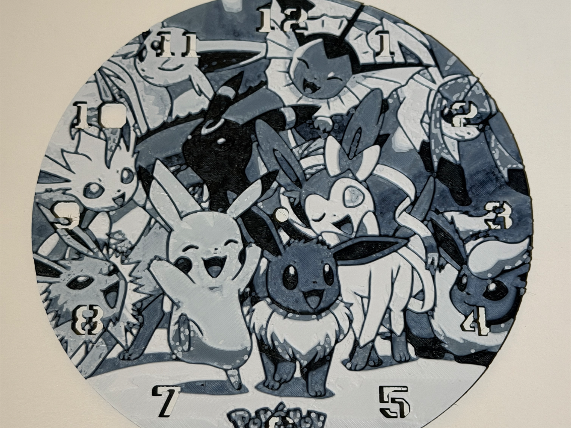 Eeveelution Clockface 245mm