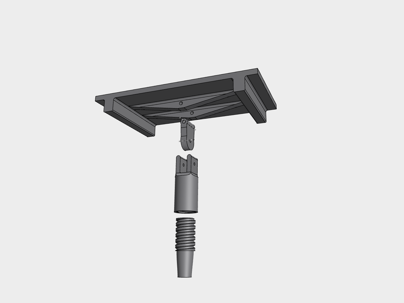 Miniatura 1 do modelo 3D 打磨墙面，万向砂纸架。