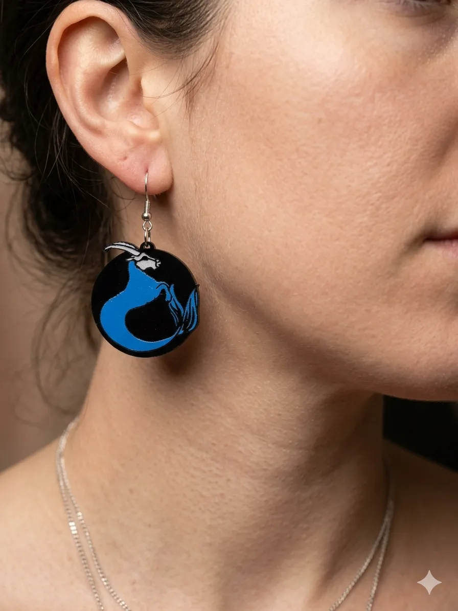 Capricorn Earrings - Zodiac Series view 3