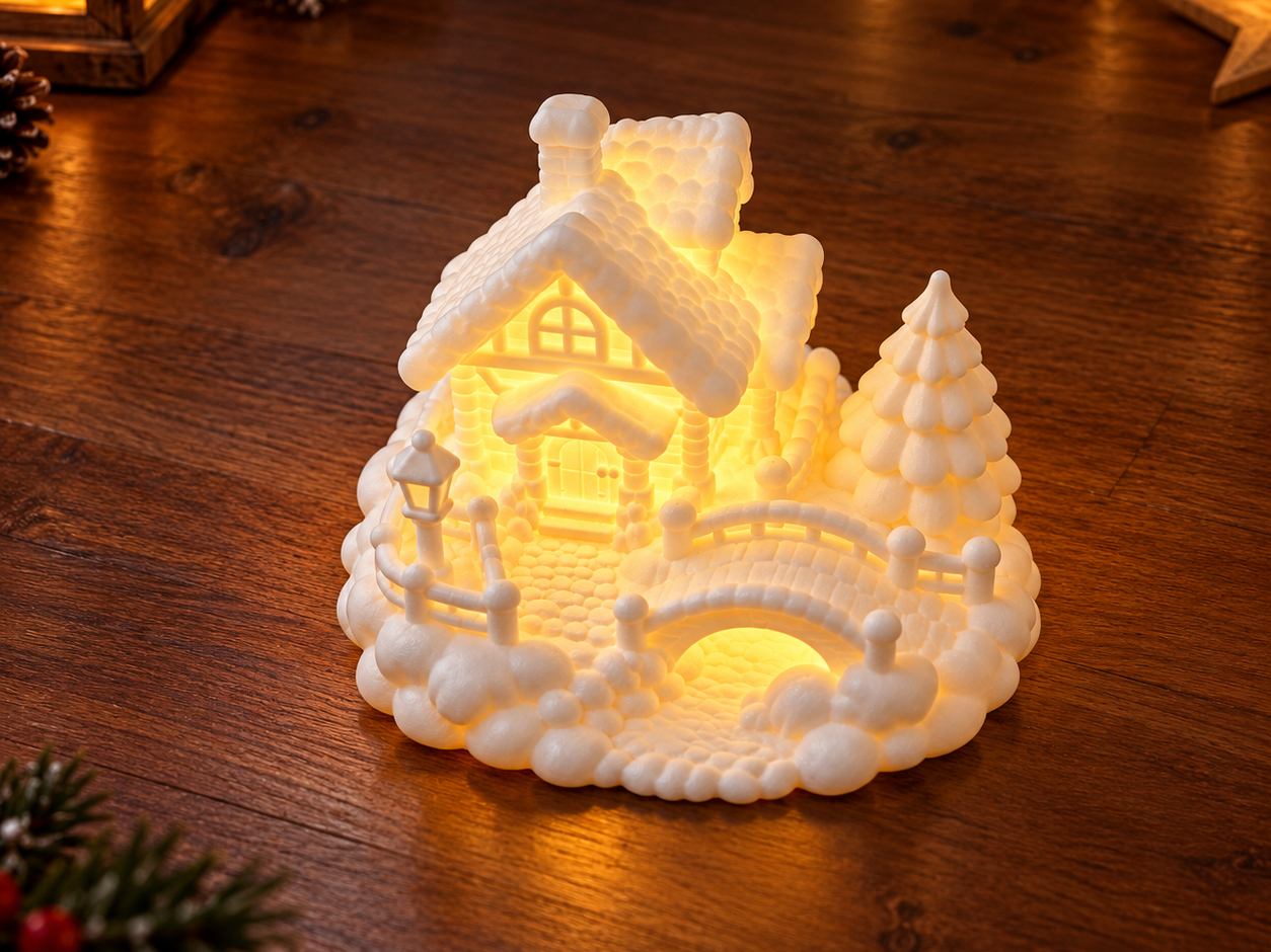 Magisches Winterhäuschen LED Tealight - 1