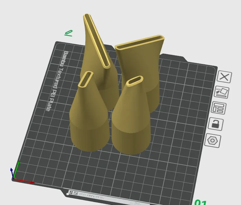 Miniatura 2 do modelo 3D 吸尘器嘴多口适配