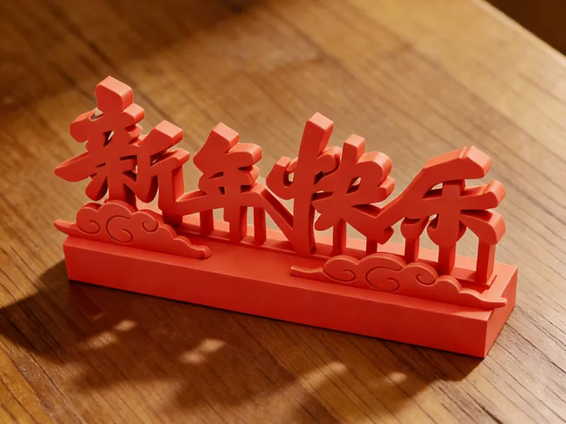 新年快乐--桌面摆件