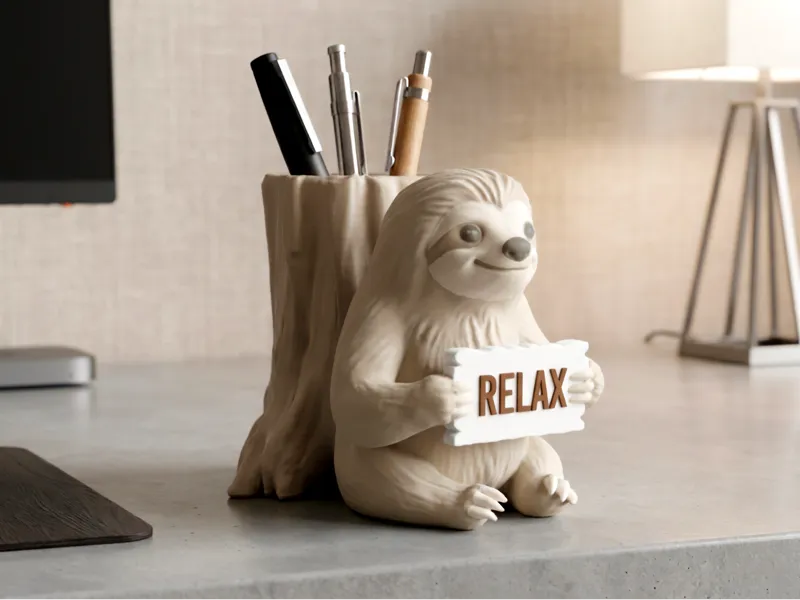 Cute Sloth Pen Holder - Relax Desk Friend