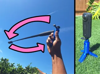 Tripod + Bullet Time Twist Stick for Action Camera