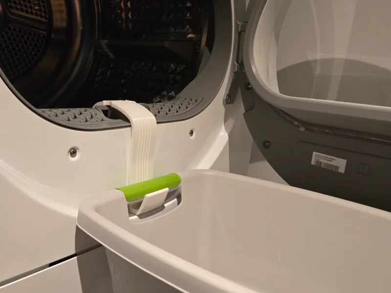 Hook for washer dryer unloading