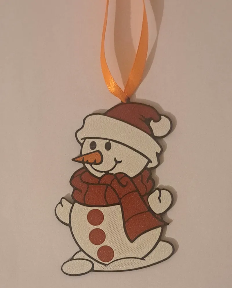 Ornamento decoração de natal (boneco de neve)