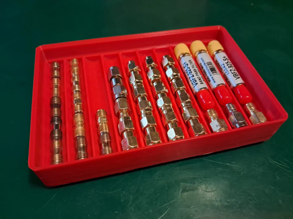 Stackable gridfinity trays for RF connectors - Free 3D Print Model ...