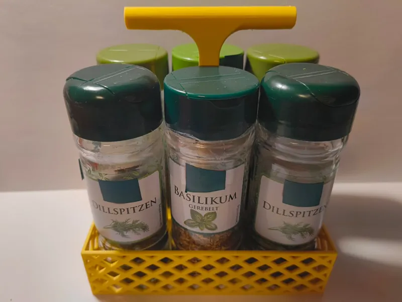 Compact Spice Holder for 6 Jars Ø 43 mm