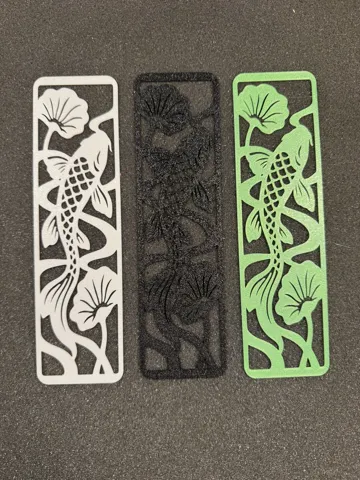 Accesorio de lectura: Koi and Lotus Bookmark | One-Color Print — vista de referencia 5