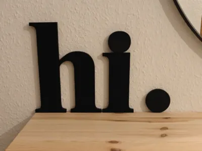 Wallart "hi."