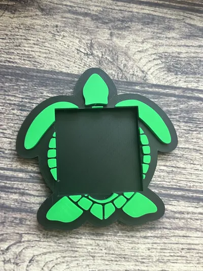Turtle Sticky Note Shape Sea Turtle Sticky Notepad - Free 3D Print Model - MakerWorld