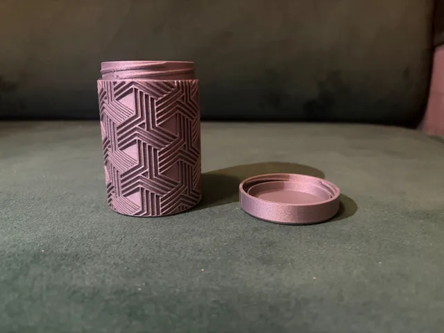 Embossed Jar (qtip? Pills? Earrings? Dices?)