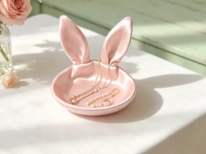 Rabbit-shaped storage tray