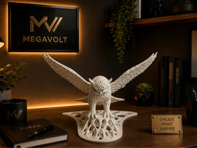 Majestic Owl – Organic 3D Art