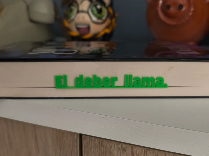 Marcapáginas: "El deber llama"