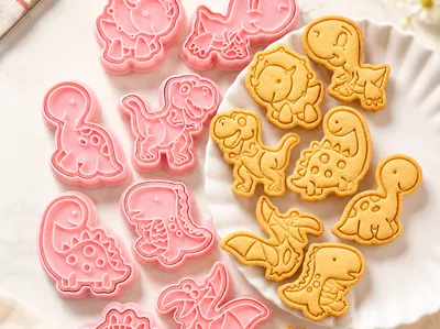 Cute Dinosaur Cookie Mold Set