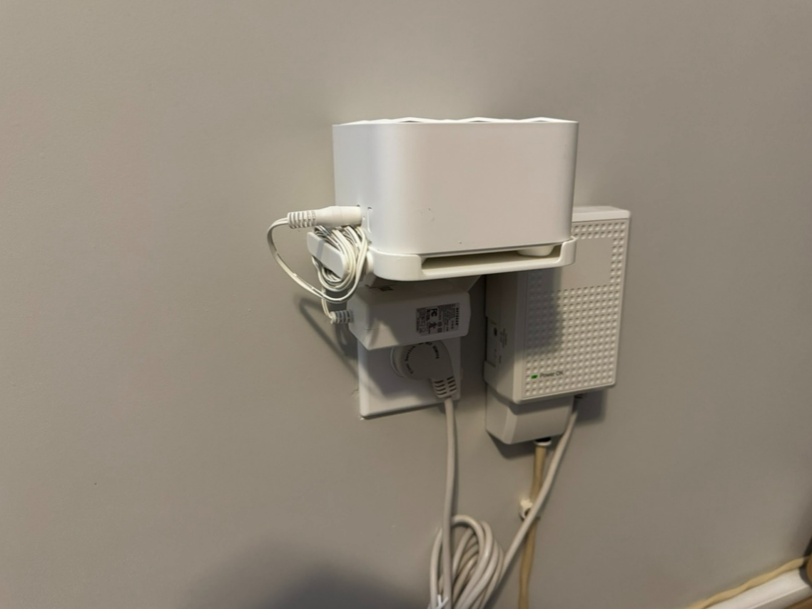 Orbi Mesh Router or Node Outlet Cover Shelf