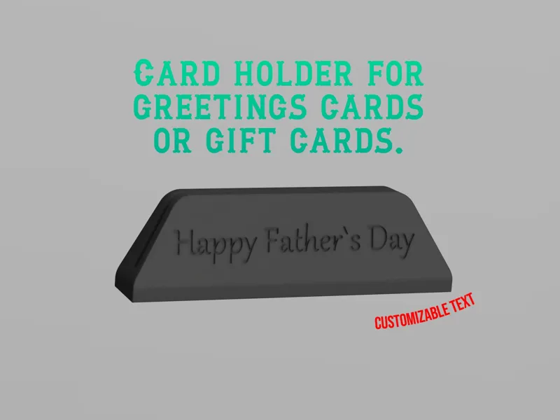 Card holder - for greetings cards or gift cards.