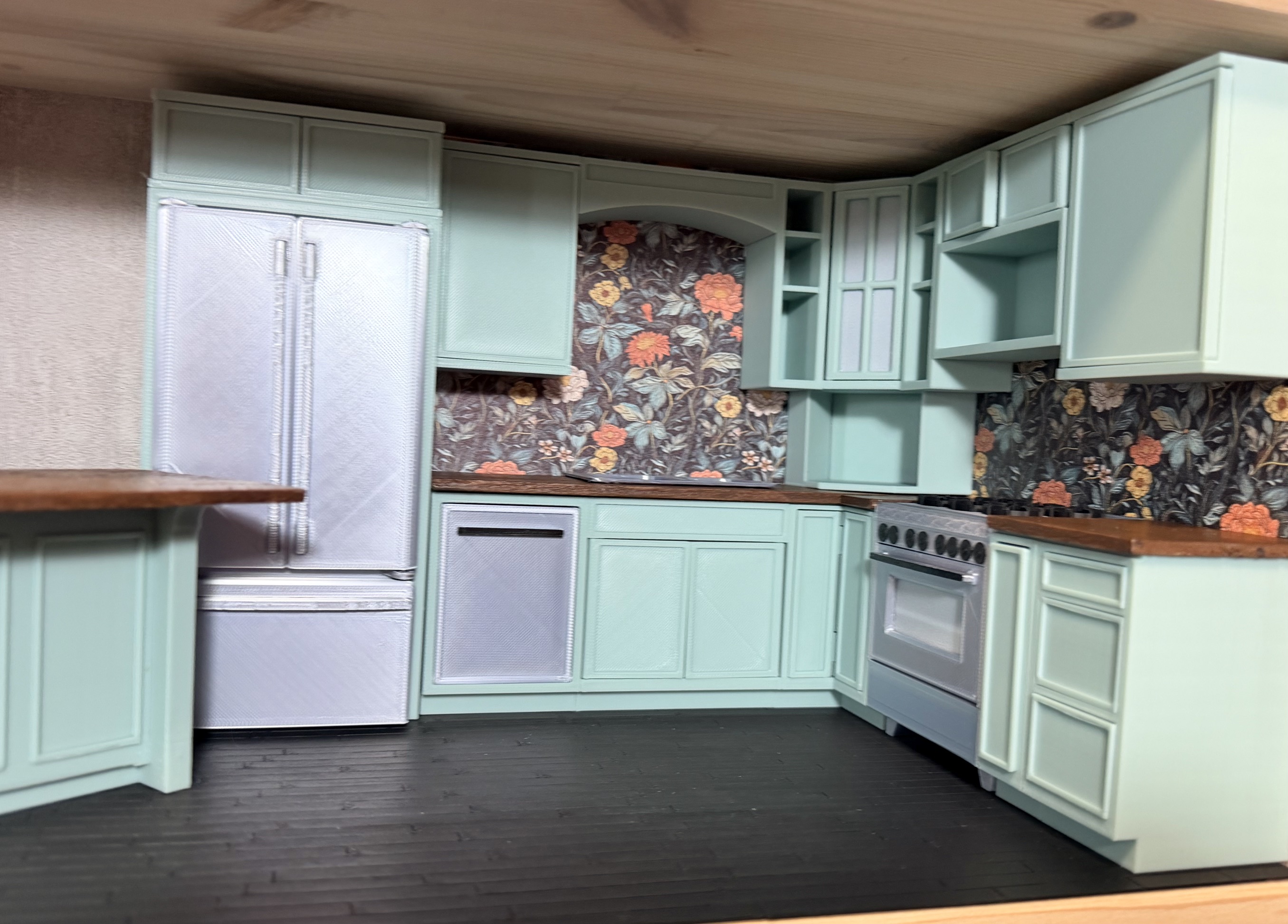 1:12 Dollhouse Modular Kitchen Set - 1