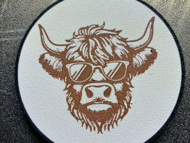 highland cow coaster