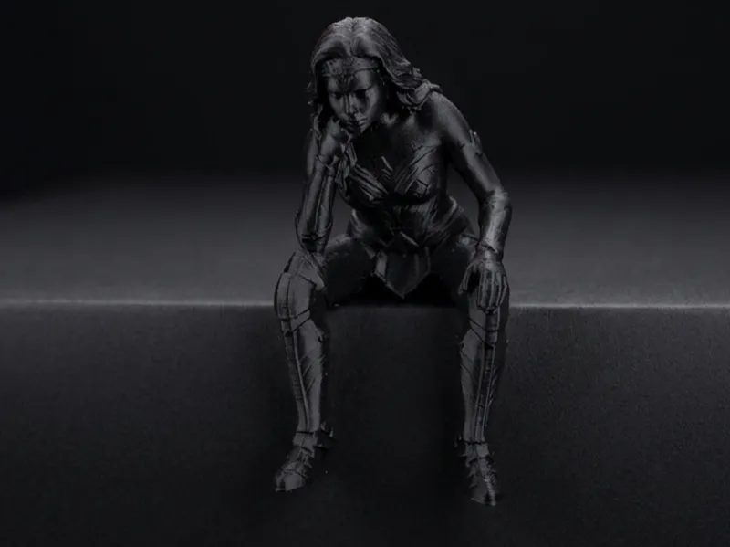 Sad Wonder Woman - Ledge Sitter - Shelf Sitter